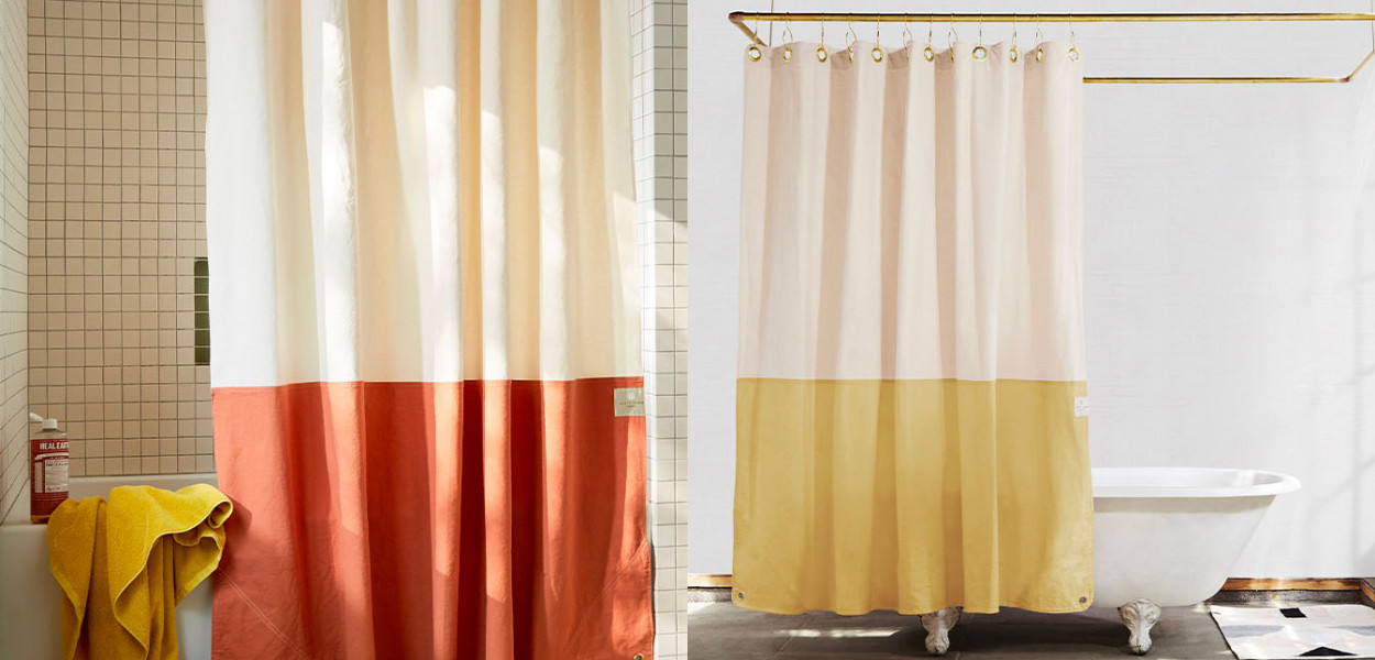 Quiet Town I New Collection Smallable, Terracotta Waffle Shower Curtain